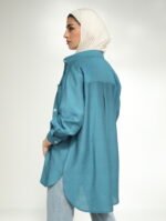 ⁦شميز كتان ياقوت⁩ - الصورة ⁦9⁩